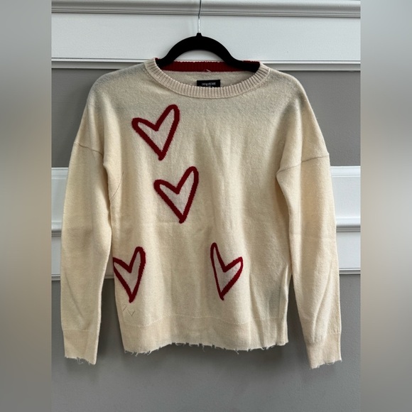 NWOT Zadig and Voltaire Gaby Heart Sweater - Picture 2 of 5